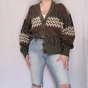 VINTAGE Cardigan Sweater, OUTRIGGER Brand, Men's XL